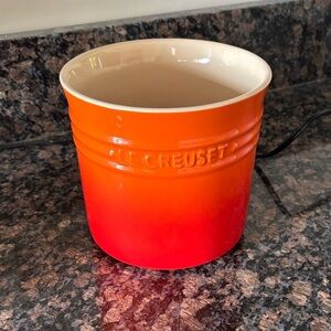 Le Creuset Stoneware Utensil Crock 2.3L Flame Gradient Orange Red 6” Tall